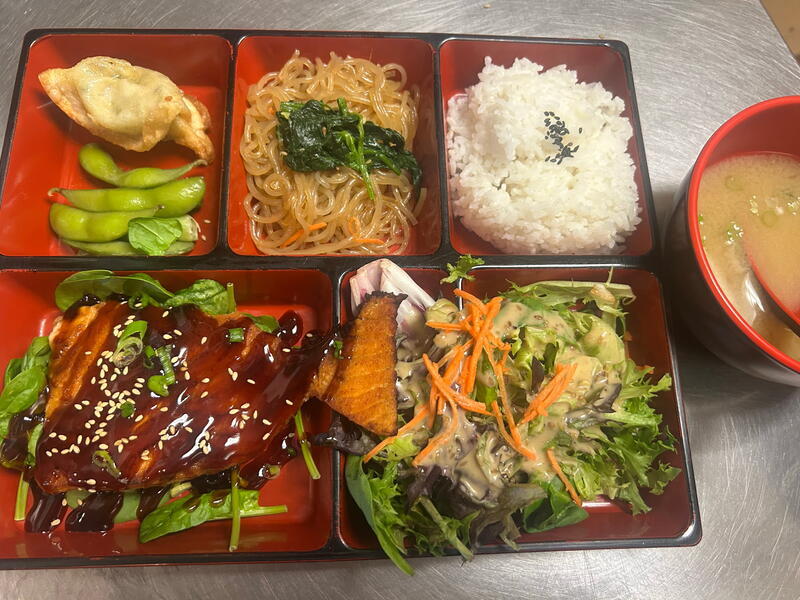 Salmon Box with signature sauce